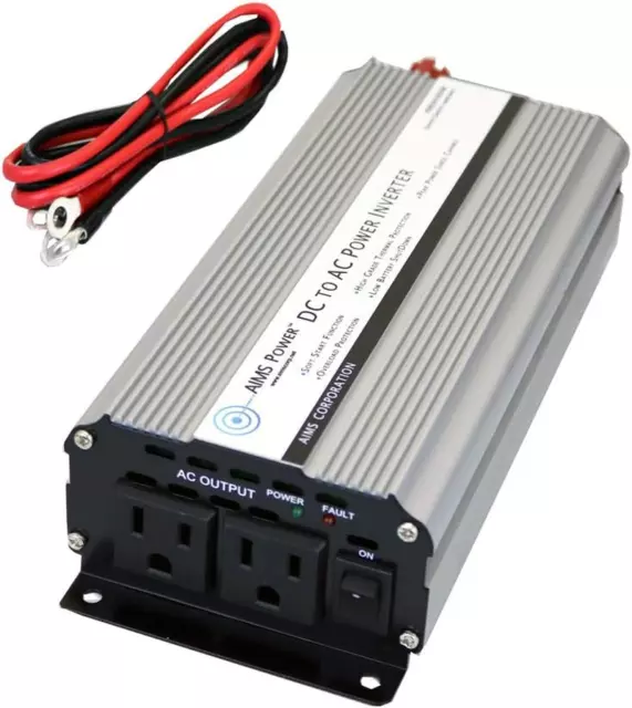 PWRINV800W Power Inverter with Cables, 800W Continuous Power, 1600W Surge Peak P