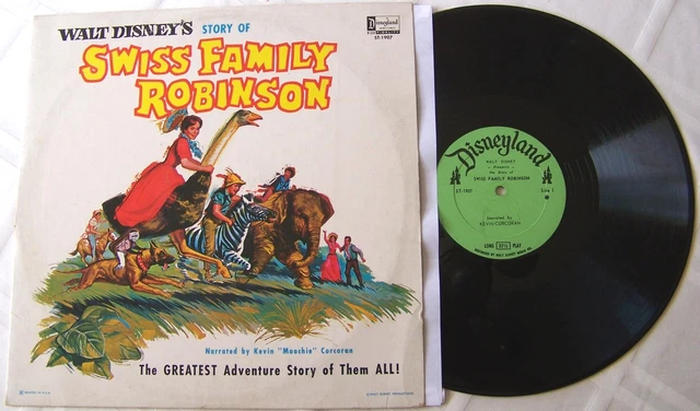 WALT DISNEY'S STORY of SWISS FAMILY ROBINSON Disneyland Record SR-1907 ...