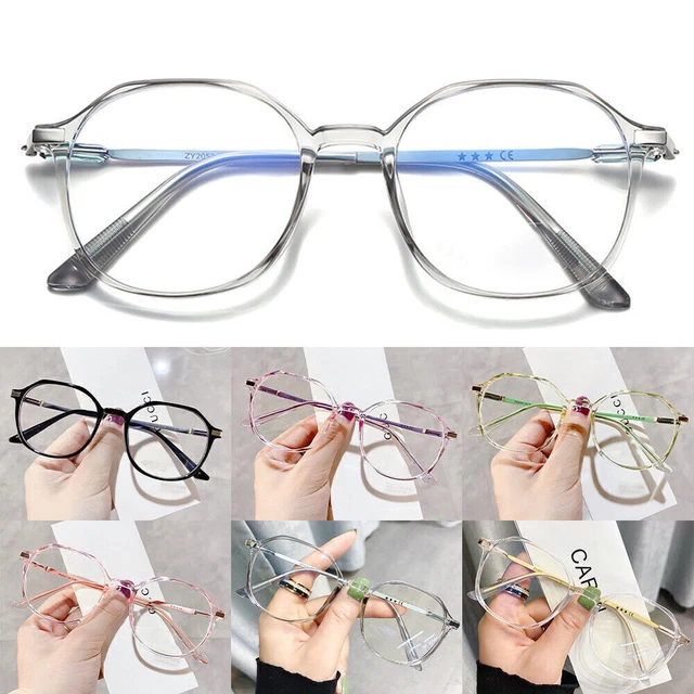 Anti Blue Light Round Plain Glass Anti-Glare Blue Screen Glasses Computer Gaming