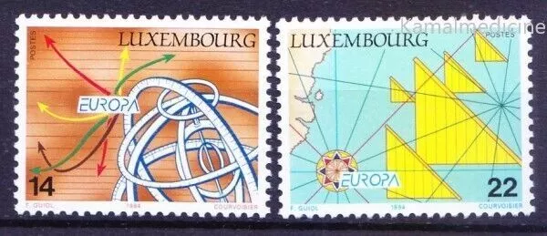 Luxembourg 1994 MNH 2v Discoveries & Inventions Chart, Compass Rose & Sail