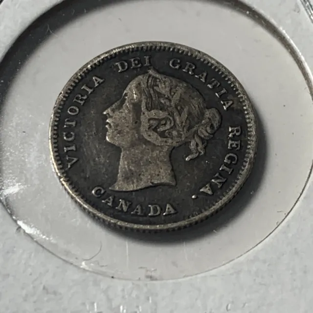 1891 Canada 5 Cents silver coin!