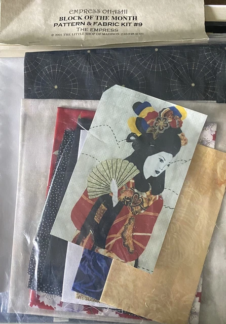 Kit de tela y patrón Empress 2001 bloque del mes emperatriz ohashi