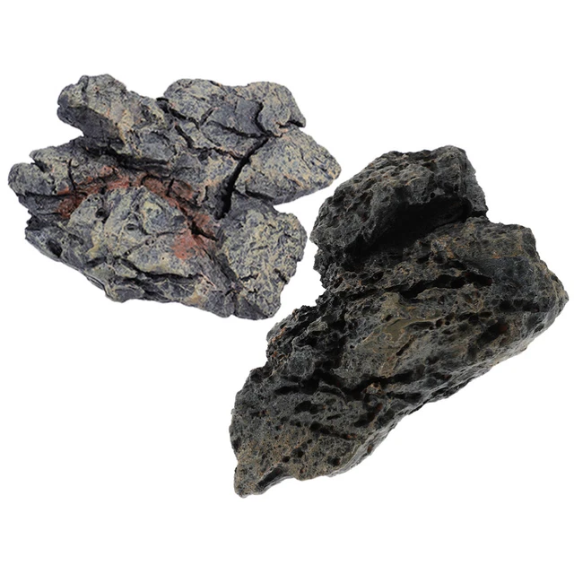2 piezas piedra de tanque de peces rocas decorativas rocas de acuario decoración de tanque de peces