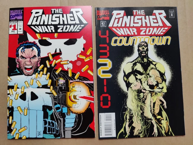 Punisher: War Zone 1 NM 41 VF Lot Of 2 Marvel Comics 1995