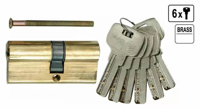 Schliesszylinder 6-Schlüssel 31/36  67mm Messing
