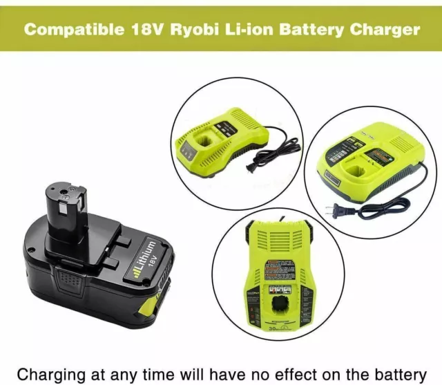 2x Battery 18V 9AH For Ryobi One+Plus P108 Lithium RB18L50 RB18L40 P104/Charger 3