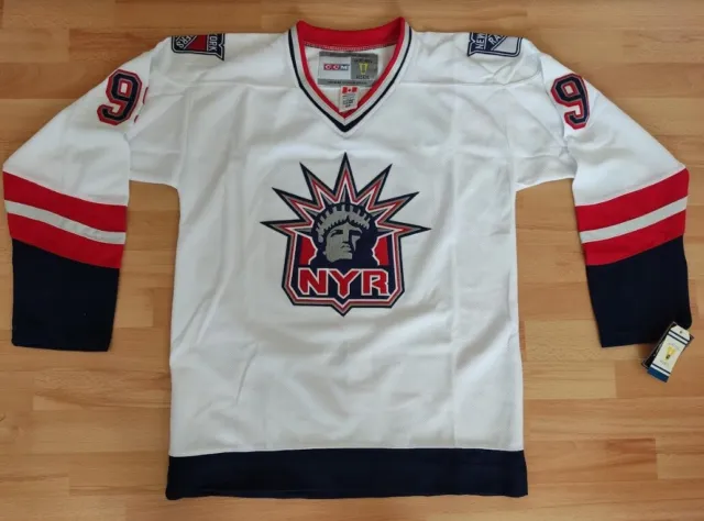 NEU Wayne GRETZKY New York Rangers Vintage Herren NHL Legende Hockey Trikot