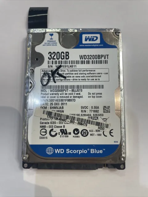 Lot De 2 HDD Western Digital WD Scorpio Blue WD3200BPVT - disque dur - 320 Go
