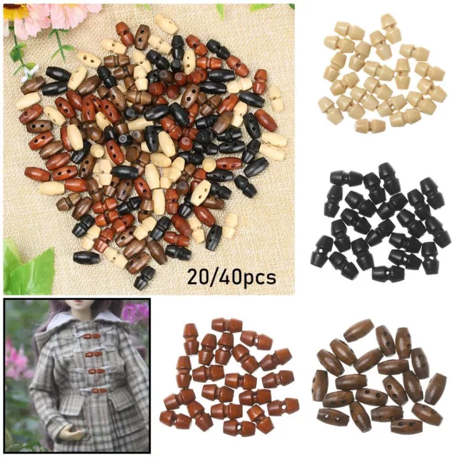 Wooden Horn Buttons DIY Doll Clothes Coat Buckles Craft Clothing Sewing