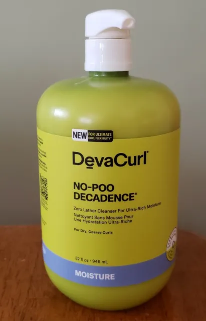 DEVACURL No-Poo Decadence Zero Lather Cleanser Ultra-Rich Moisture 32 fl oz
