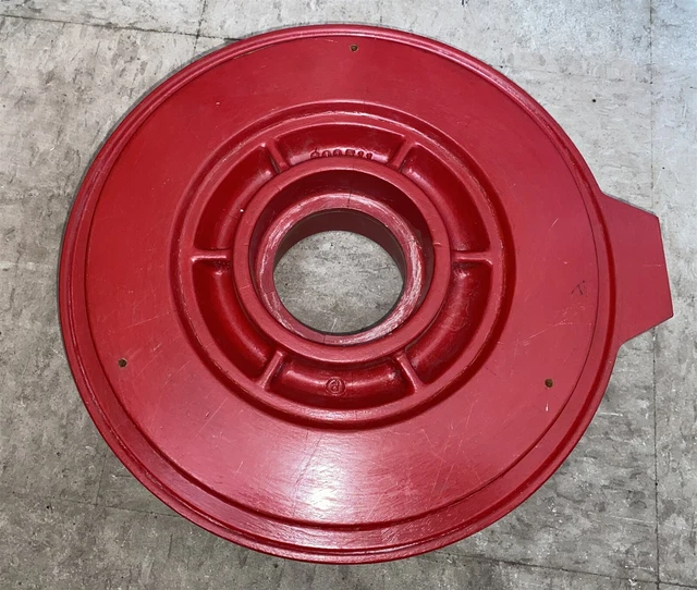 Old Solid Mahogany Circular Pattern Foundry Mold Ribbed one side job 600511