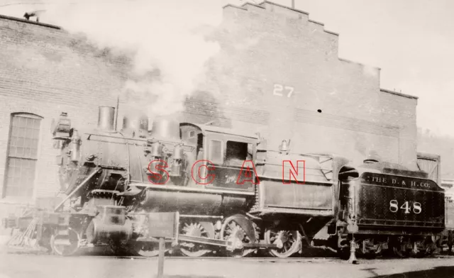 3B117 Rp 1916 Delaware & Hudson Railroad 280 Camelback Loco #848