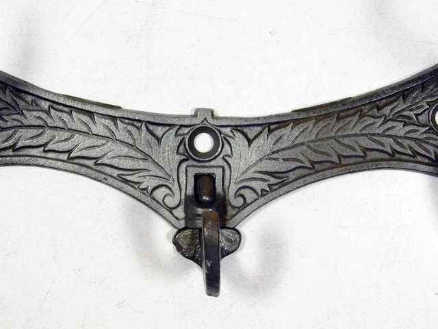 A Rare Antique Break-Down Travel Hook Decorative Cast Iron Dated 1879 on Back 4