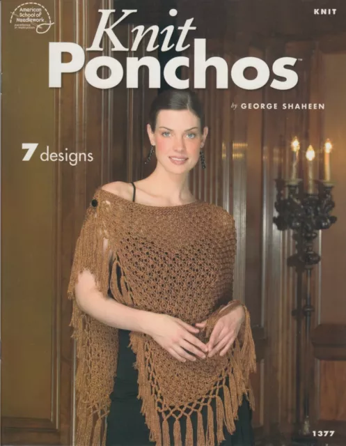 ASN Knit Ponchos knitting pattern book - 7 designs - 2004