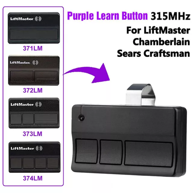 315mhz Control Remoto De Puerta De Garaje 371LM, Reposición Para Liftmaster 3