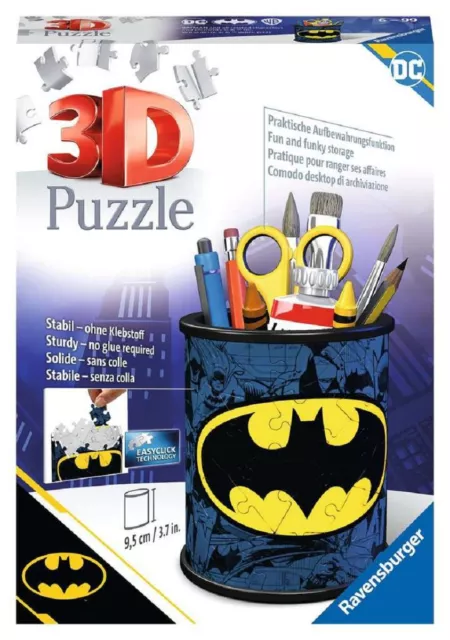 Ravensburger 3D Puzzle Batman Stiftehalter | 3D Kinderpuzzle ab 6 Jahre