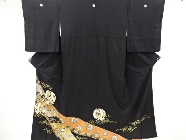 6017943: Japanese Kimono / Vintage Tomesode / Embroidery / Phoenix & Flower Arab