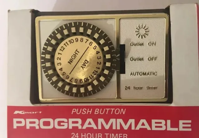 NEW Vintage Kmart Push Button Programmable 24 Hour Timer