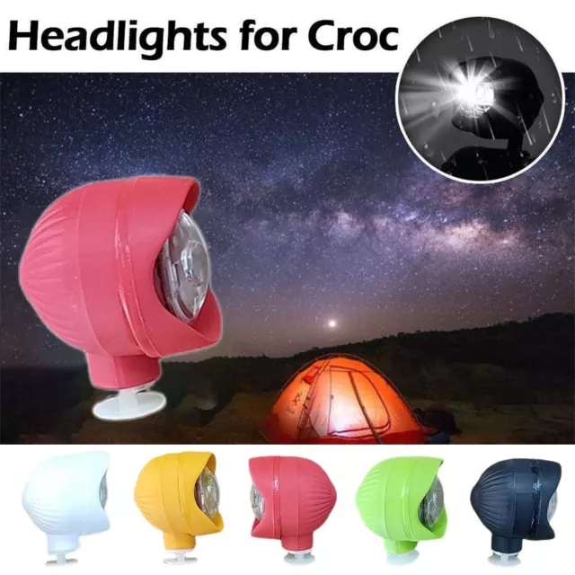 2pcs With 3 Light Modes LED Headlights for Crocs Shoe/Adults Kids/Night Runners