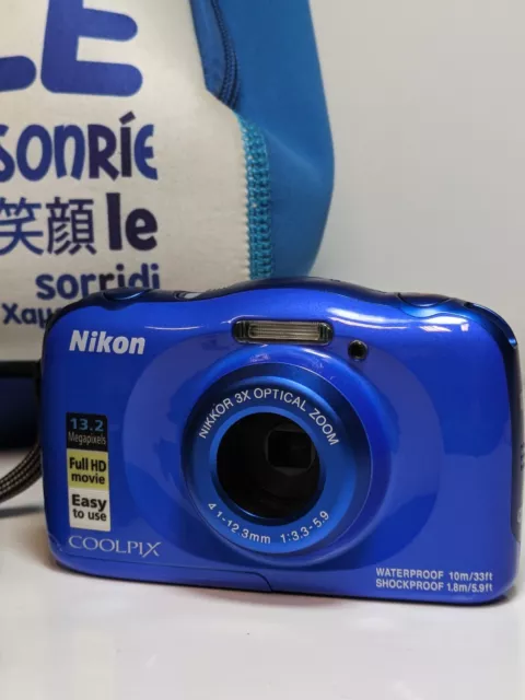 Nikon Coolpix W100 13.2Mp Waterproof Appareil Photo Numerique Bleu 1080p video 2