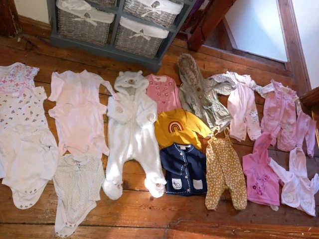 Girls Bundle 3-6 Months outfits coat dungarees cardigans