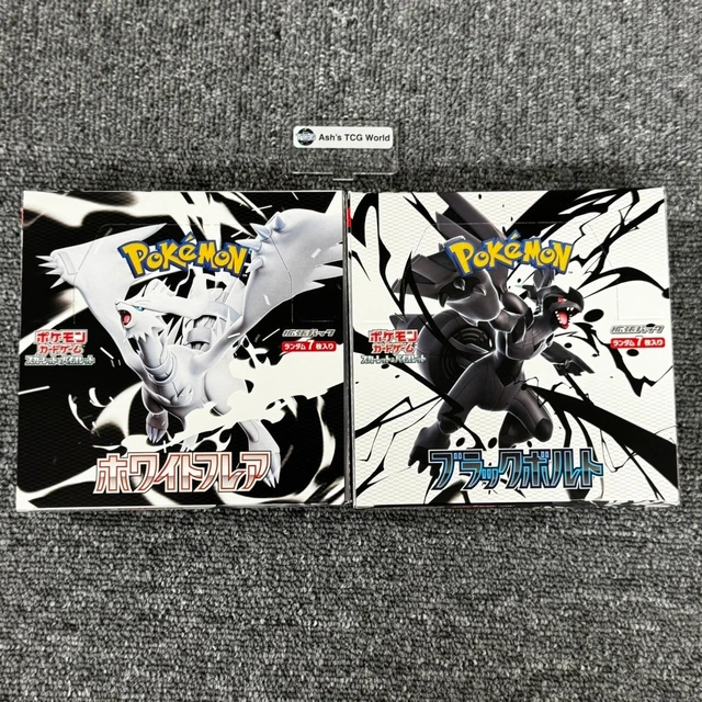 Pokemon Black Bolt & White Flare Japanese Booster Box Set (Sealed, 2 Boxes)