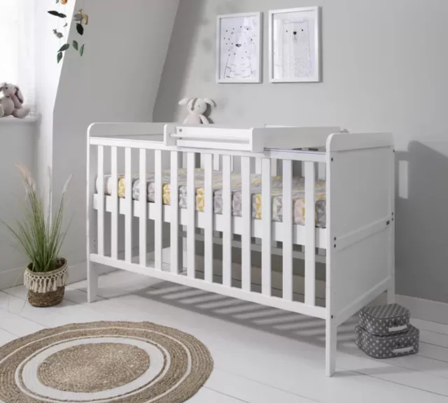 Tutti Bambini - Rio Cot Bed with Mattress - Dove Grey/Oak (used)