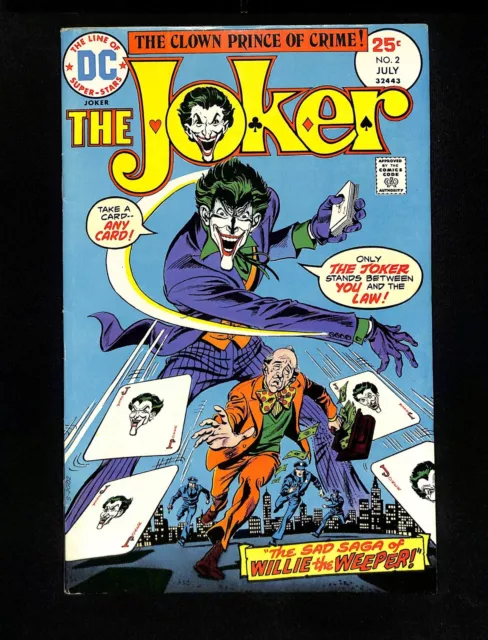 The Joker #2 VF- 7.5 Sad Saga of Willy the Weeper! Ernie Chan Cover! Marvel 1975