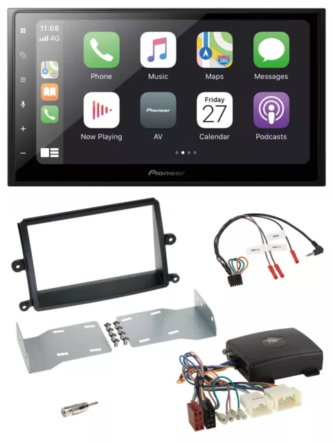 Pioneer Lenkrad Bluetooth DAB 2DIN USB Autoradio für Mitsubishi L200 08-15 Kit