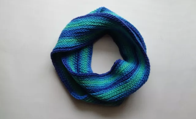 Mermaid Blue & Aqua Infinity Scarf **Ocean and Sea Colors**---HANDMADE