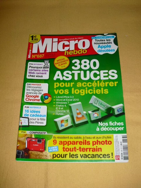 MICRO HEBDO N°687 juin 2011 "380 Astuces pour accélérer vos logiciels"