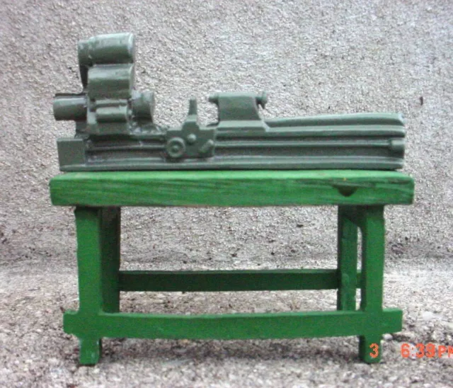 Lathe Diecast Bench Model 1/24 Scale G Scale Diorama Accessory Item