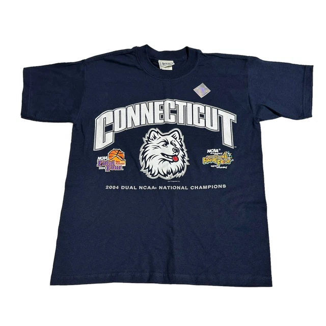 2004 UConn Huskies Dual NCAA National Championship Huskymania Youth T-Shirt