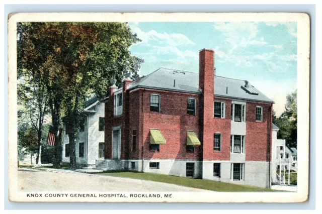 c1920s Knox County General Hospital, Rockland Maine ME Unposted Postcard