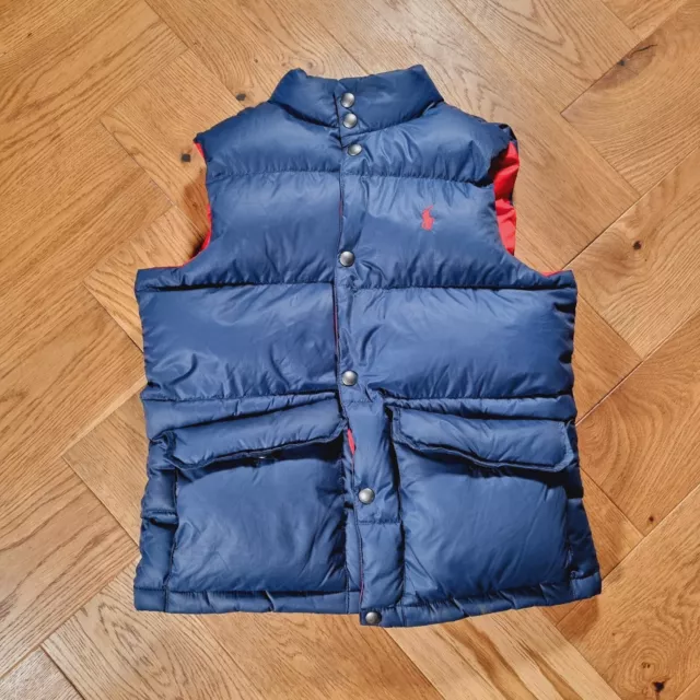 Polo Ralph Lauren Down Gilet Puffer Boys reversible Age 10 - 12 years feather