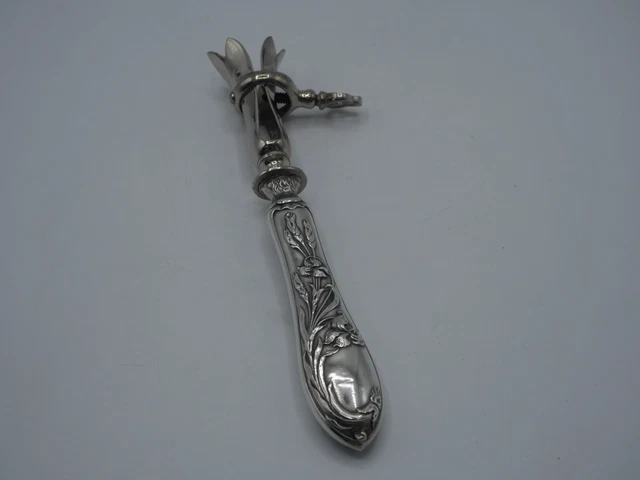Lot De 6 Couteaux à Fromage Argentés – Style Art Nouveau, Manche Fourré