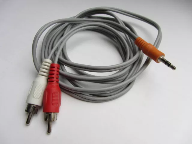••► AUDIO Kabel Klinke 3,5 mm Stecker 3 polig an 2x Cinch (RCA) Stecker ★