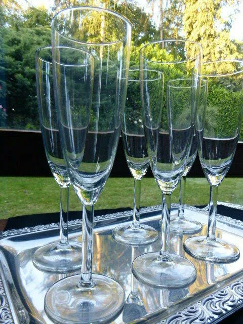 Sektflöten Prosecco Gläser Champagner Sektgläser Höhe 22cm LUMINARC 6 Stck