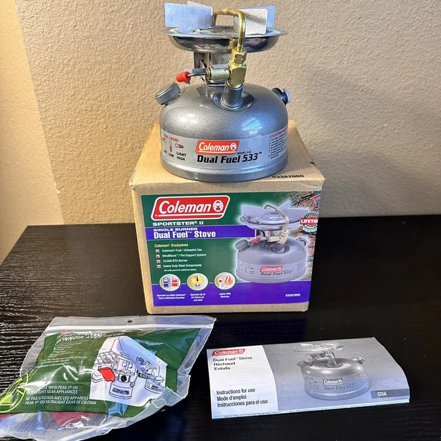 COLEMAN SPORTSTER II Model 533 Dual Fuel Single Burner Camping Hiking
