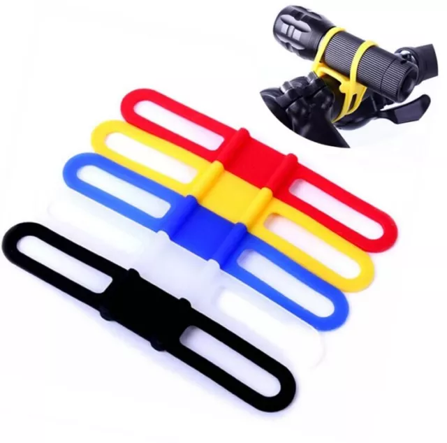 supporto fascia elastica luci bici  in silicone per da bicicletta mountain bike