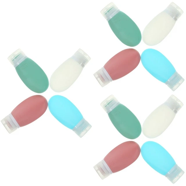 12 pz bottiglie da viaggio per articoli da toeletta contenitori da viaggio in silicone balsamo