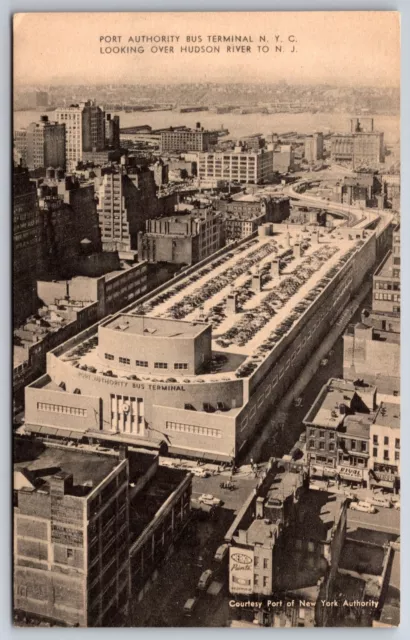 NEW YORK CITY~PORT Authority Terminal~NJ Skyline in Background~1930s