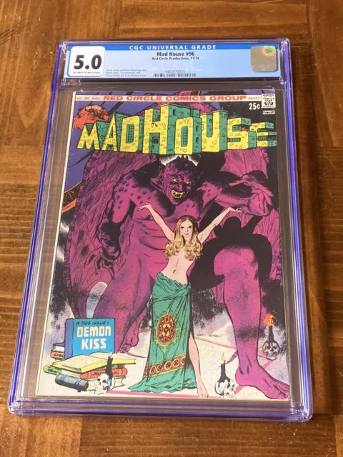 Mad House 96 CGC 5.0 OW/White Pages (Creepy Demon Cover- 1974)