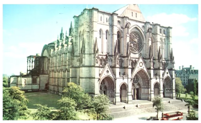 The Cathedral Of St John The Divine,New York.vtg Postcard*D10