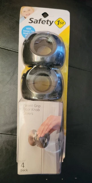 Safety 1st, 4 Pack, Charcoal, Parent Grip Door Knob Covers