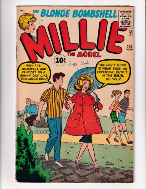 Millie The Model 105 Vg Marvel Comics Book Teen Humor Goldberg/Lee (1961)