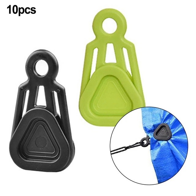 Lot De 10 Pinces De Serrage Pour Tente & Auvent - Attaches Coupe-Vent Robustes En Polycarbonate, 3.4 Cm