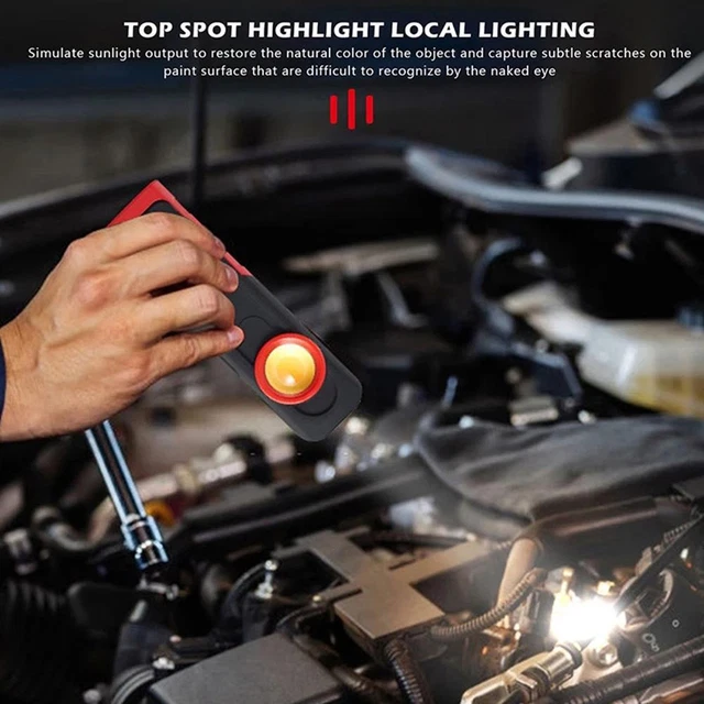 Luz de trabajo magnética portátil mazorca súper luz USB reparación K recargable D2R6