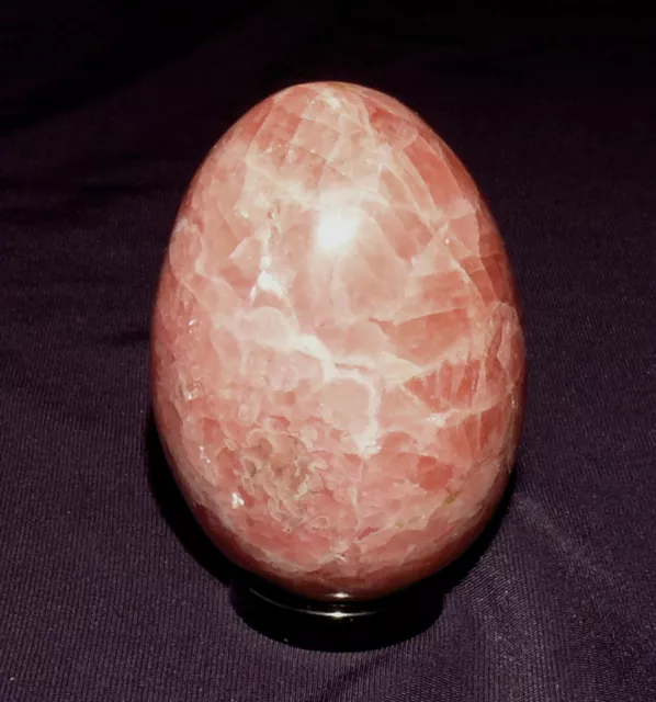 Rhodochrosite, forme œuf, poli, 203g, 60x43 mm, Argentine