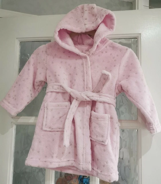 LITTLE GIRLS MATALAN Pink Fleece Dressing Gown Age 1823 months £1.50